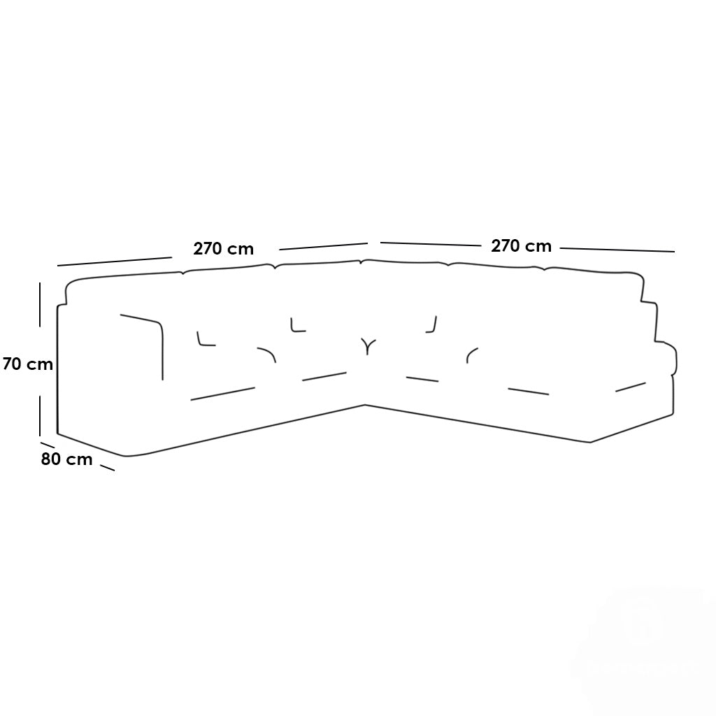 Corner sofa and 2 poufs - Lshp 013
