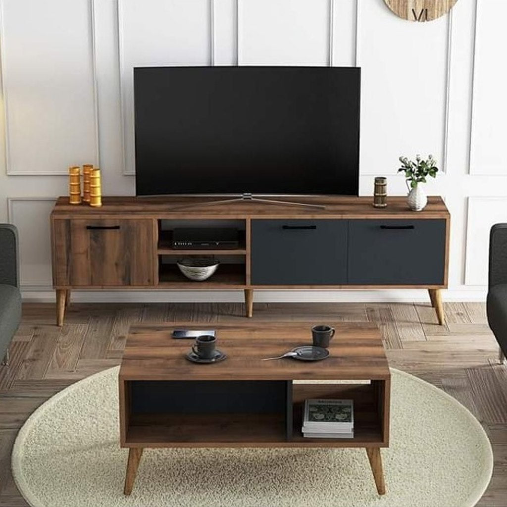 TV unit and coffee table, European Union wood, two pieces - set 129