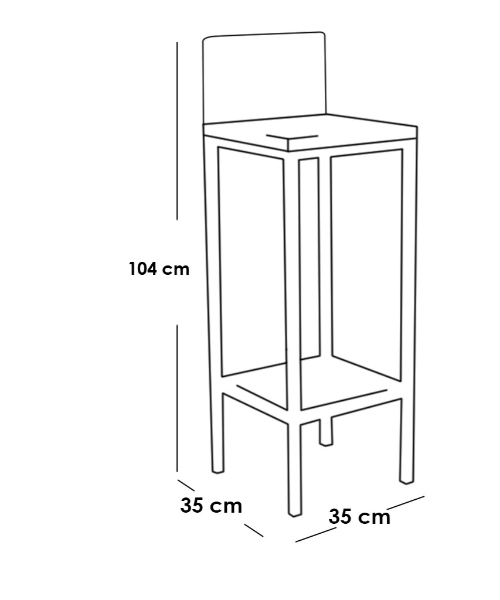 Metal bar chair -MC-0010