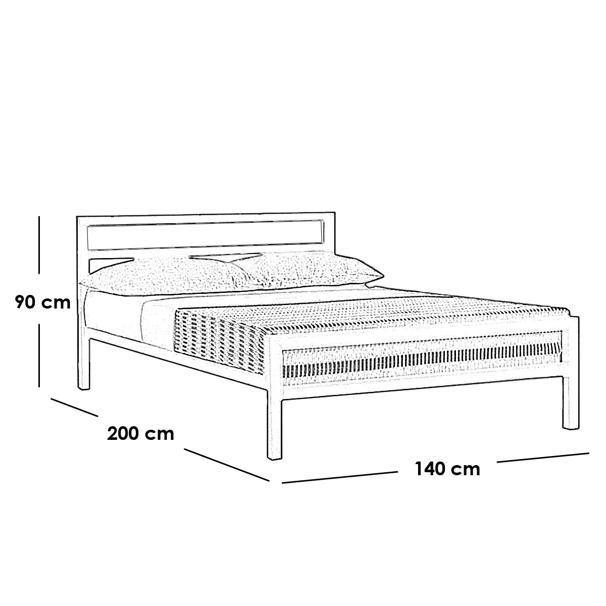 Single metal Bed -B-003
