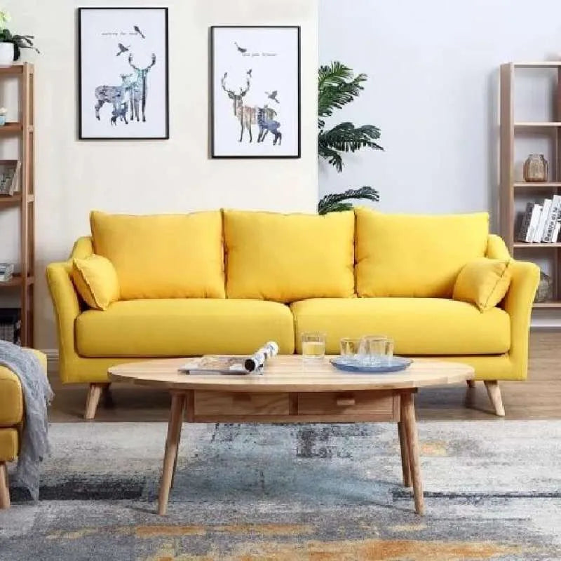 L-Shape Sofa and Pouf - LSHP-008