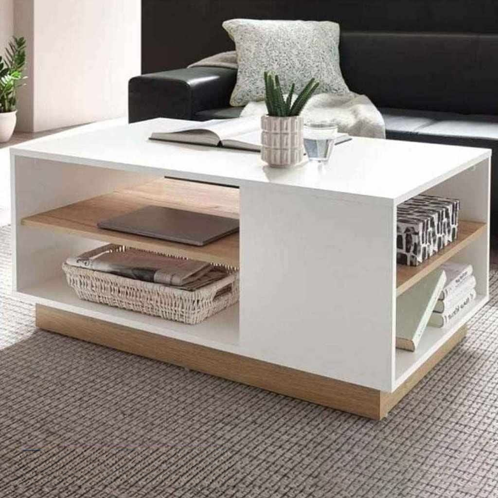 Spanish MDF wood TV unit & table set - brown and white - set 135