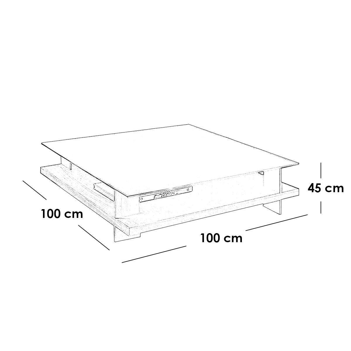 Coffee table made of MDF and brown glass - CT 075