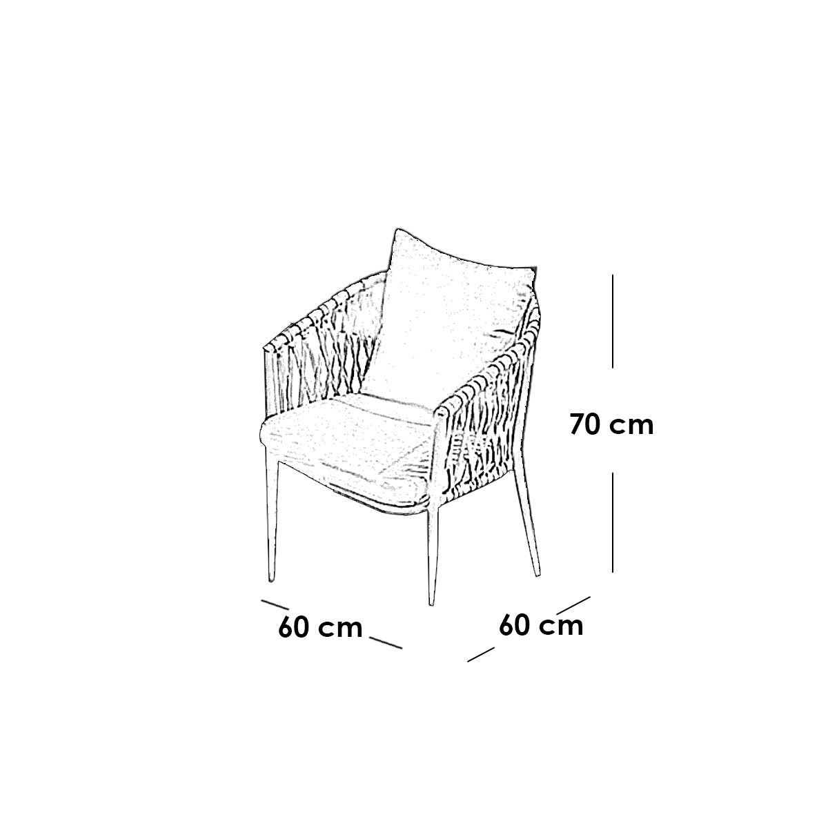 7-piece outdoor furniture set made of iron and waterproof fabric - CS 011