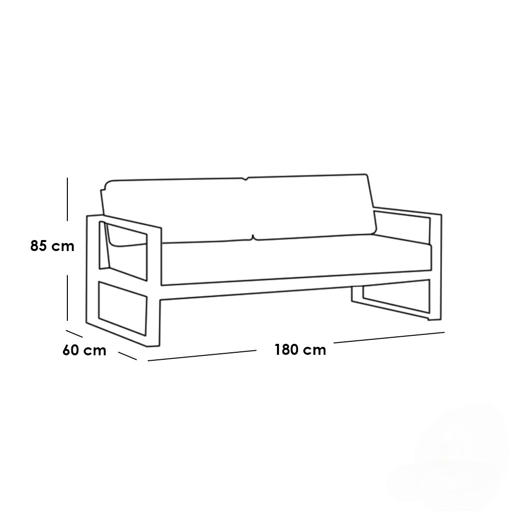 6-piece steel and jacquard outdoor furniture set - DR 150