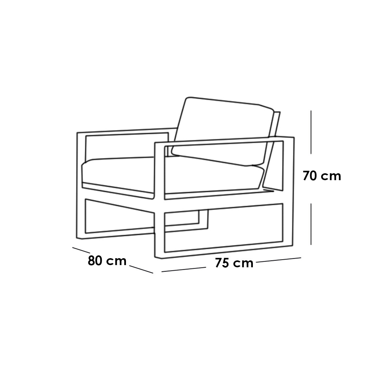 5 piece outdoor furniture set made of steel and waterproof polyester fabric - CS 013
