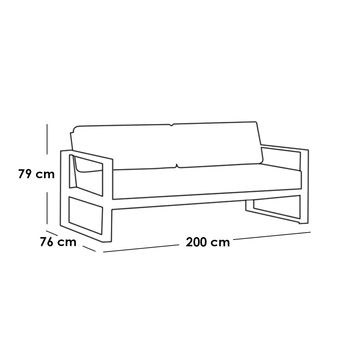 5 piece outdoor furniture set made of steel and waterproof polyester fabric - CS 013